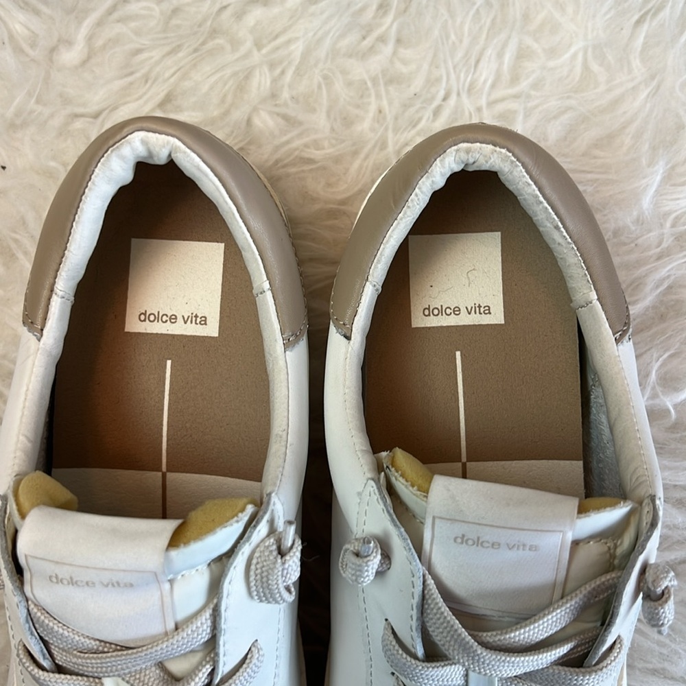 Dolce Vita Women’s Zina Foam 360 White Recycled Leather Sneakers Size 10-11 US - Picture 13 of 17